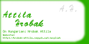 attila hrobak business card
